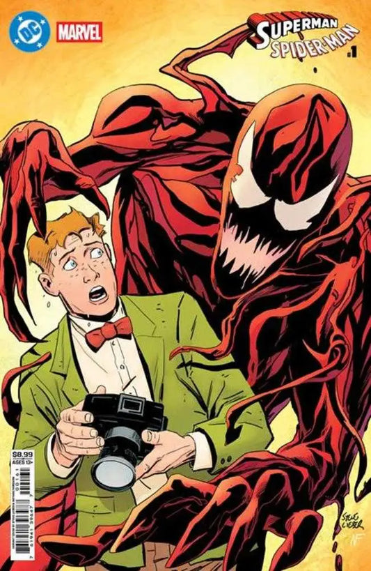 DC Marvel Superman Spider-Man #1 (One Shot) Cover F Steve Lieber Jimmy Olsen & Carnage Card Stock Variant - Comic Book
