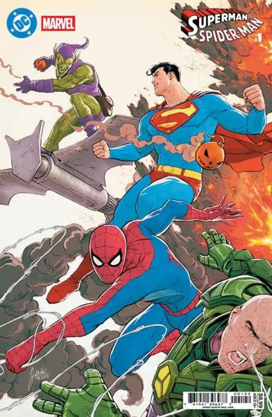 DC Marvel Superman Spider-Man #1 (One Shot) Cover J Mikel Janin Superman & Spider-Man vs Lex Luthor & Green Goblin Card