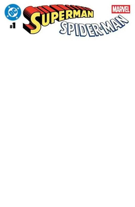 DC Marvel Superman Spider-Man #1 (One Shot) Cover Z Blank Card Stock Variant - Comic Book