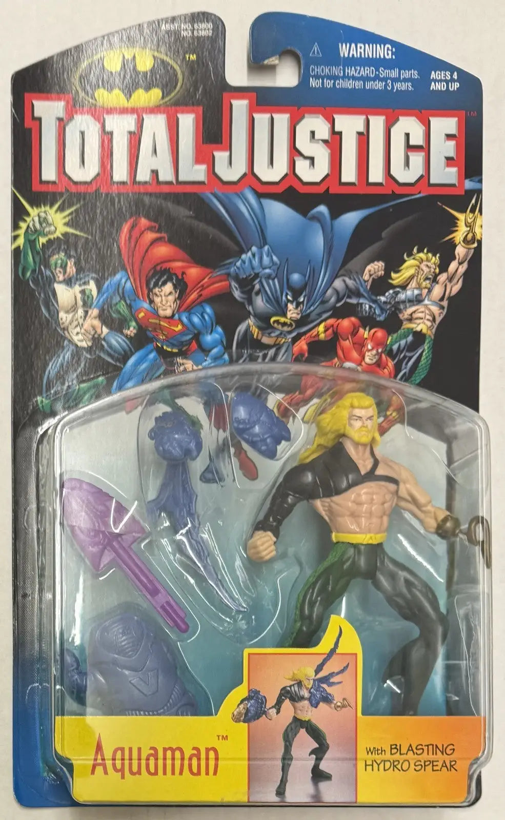 DC TOTAL JUSTICE AQUAMAN ACTION FIGURE 1996 KENNER NEW - Action Figure & Toy