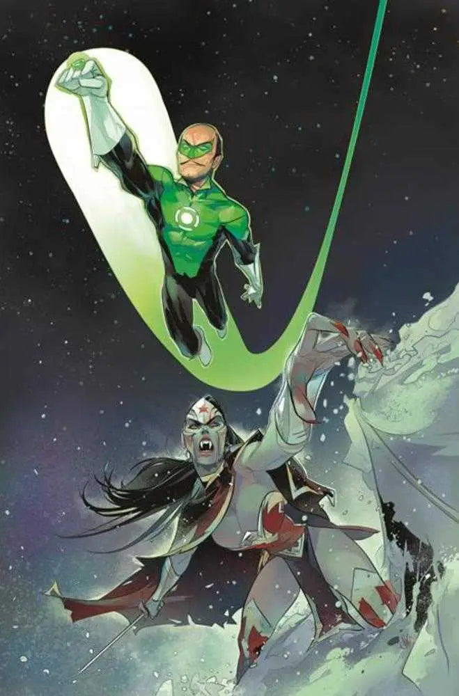 Comic book cover featuring Green Lantern and vampire from DC vs Vampires World War V Darkness And Light #1