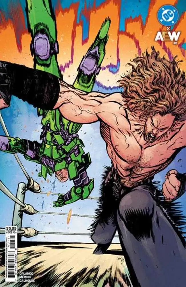 DC X Aew #1 (Of 2) Cover B Daniel Warren Johnson Card Stock Variant - Back Issues