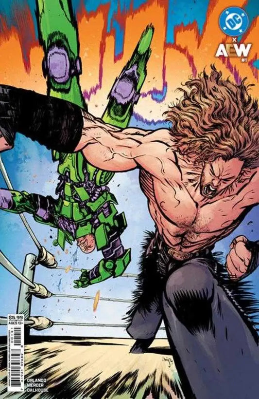 DC X Aew #1 (Of 2) Cover B Daniel Warren Johnson Card Stock Variant - Comic Book