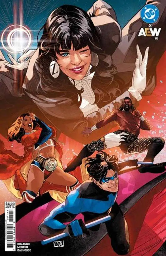 DC X Aew #1 (Of 2) Cover C Edwin Galmon Card Stock Variant - Comic Book