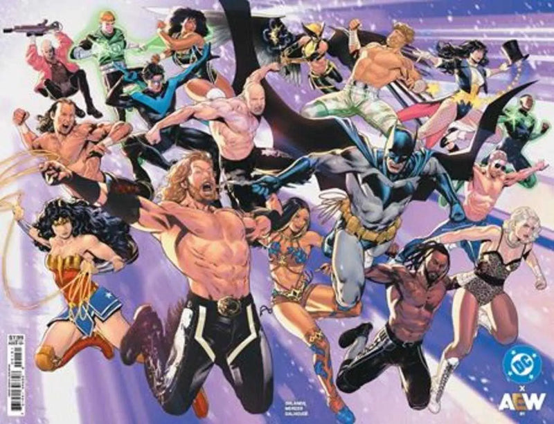 DC X Aew #1 (Of 2) Cover E Lucas Meyer Wraparound Foil Variant - Back Issues