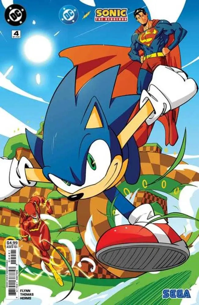 DC X Sonic The Hedgehog #4 (Of 5) Cover B Daniele Di Nicuolo Card Stock Variant - Comic Book