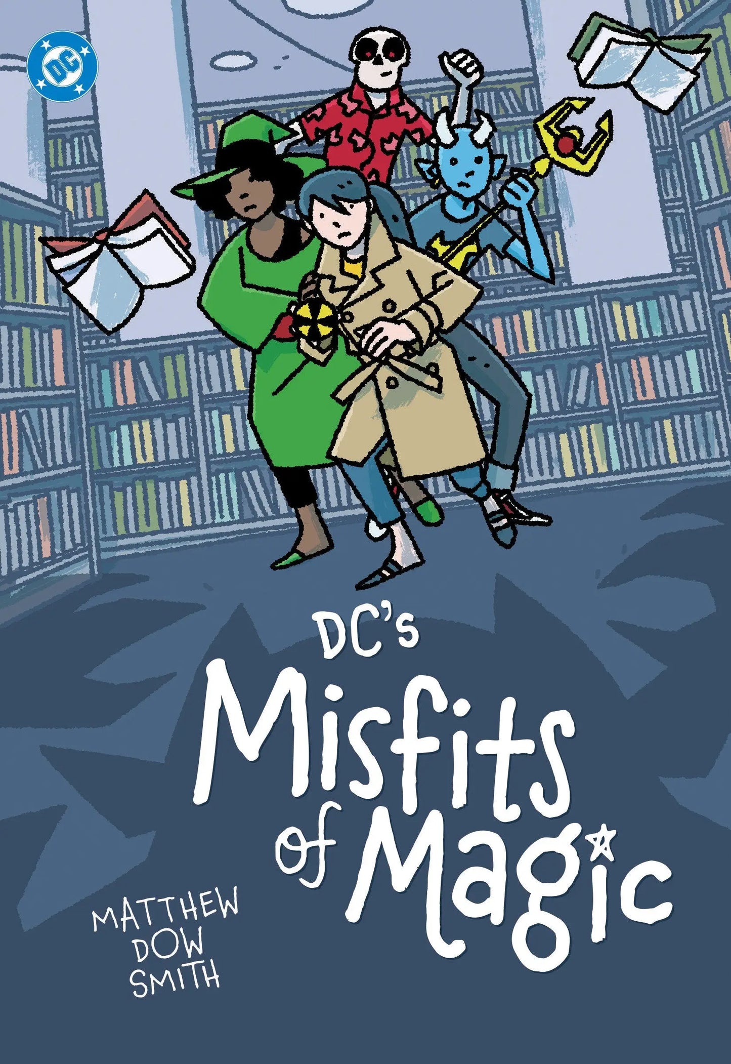 Comic book cover for DC’S Misfits Of Magic featuring vibrant mystical characters
