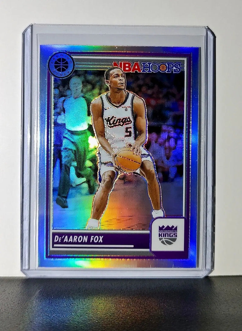De’Aaron Fox 2023-24 Panini Premium Stock NBA Hoops #199 Prizm Refractor Kings - Basketball Card Single