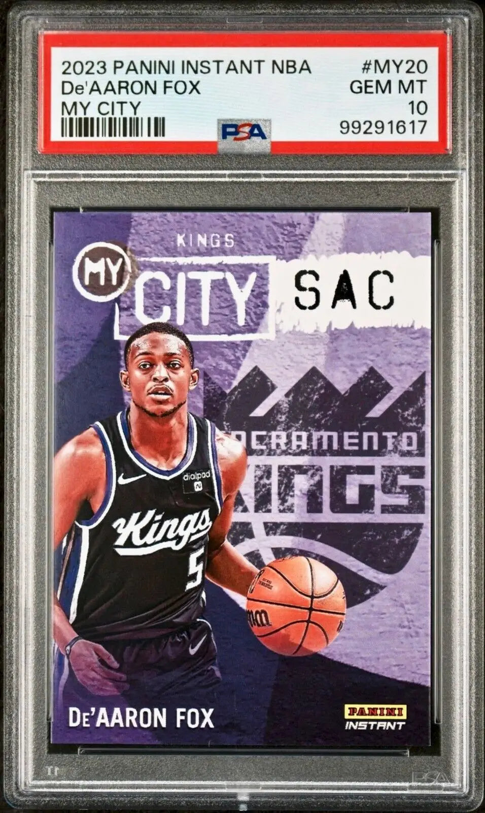 De’Aaron Fox 2023 Panini MyCity NBA #MY-20 Basketball Card PSA 10 Gem Mint - Basketball Card Single
