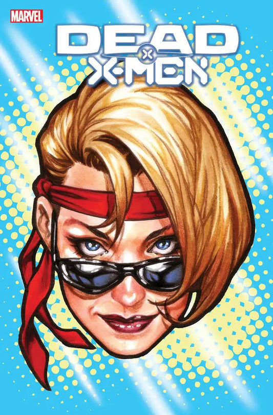 Comic book superhero with red headband and sunglasses in Dead X-Men #3 Mark Brooks variant