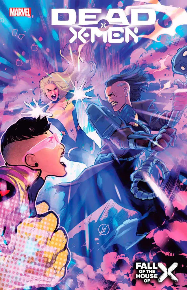 Comic book cover for Marvel’s Dead X-Men #4 featuring dynamic characters and energy effects