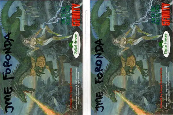 Comic book cover of Deadly Damsels & Dragons featuring a dinosaur in a two panel sketch