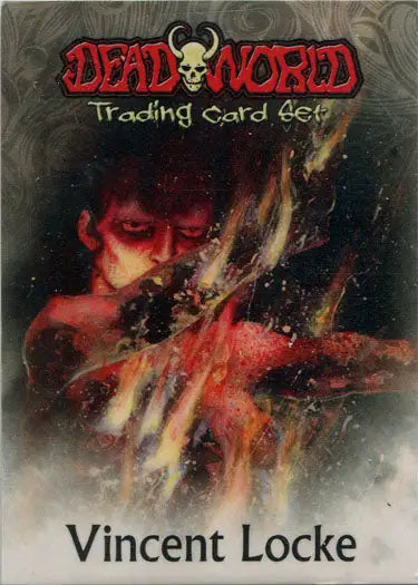 Trading card featuring a dark demonic figure from Deadworld by Vincent Locke SDCC 2012