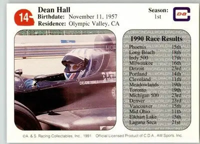 Dean Hall - 1991 All World - #14 - Racing - Racing Card Single