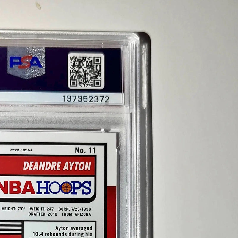 DeAndre Ayton 2023 Panini Hoops Premium #11 114/149 Red Disco Prizm PSA 9 Mint