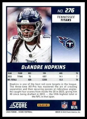 DeAndre Hopkins 2024 Score #276 Tennessee Titans - Football Card Single