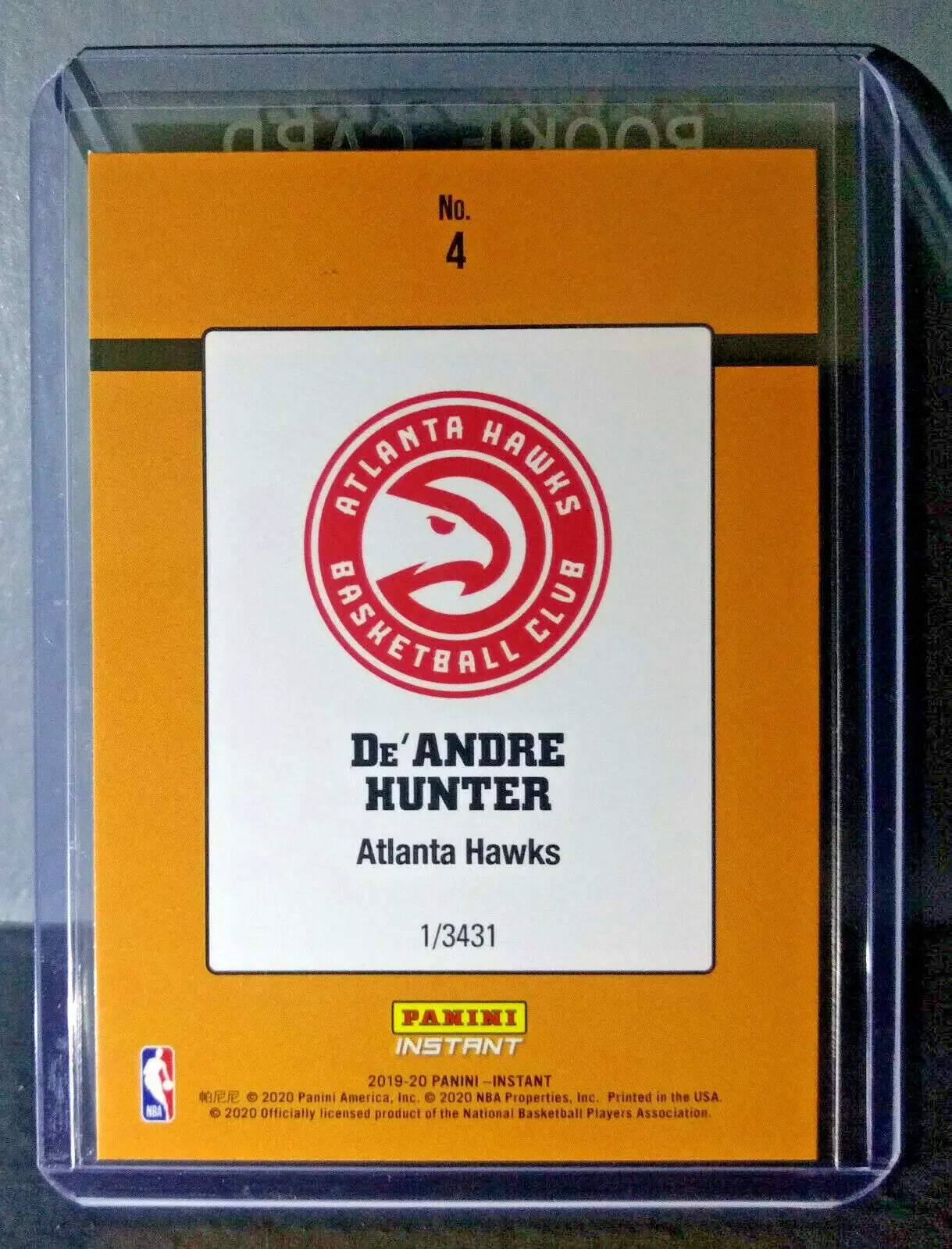De’Andre Hunter 2019-2020 Panini NBA #4 Rated Rookie Retro Card 1/3431