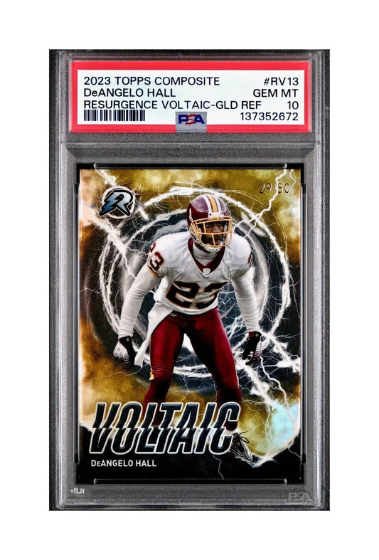 DeAngelo Hall 2023 Topps Resurgence Voltaic 29/50 Gold Power Surge PSA 10 Gem - Football Card Single