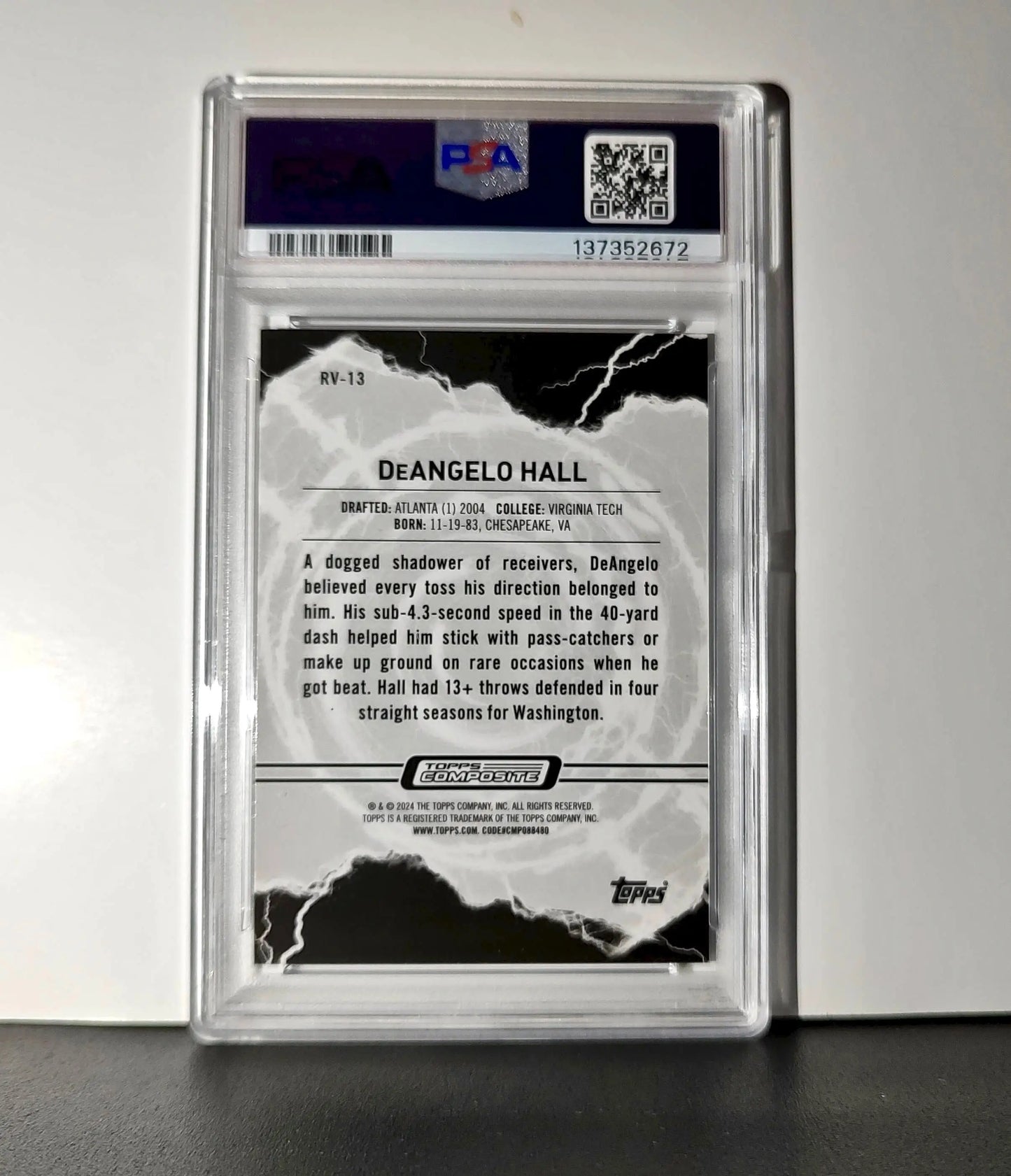 DeAngelo Hall 2023 Topps Resurgence Voltaic 29/50 Gold Power Surge PSA 10 Gem