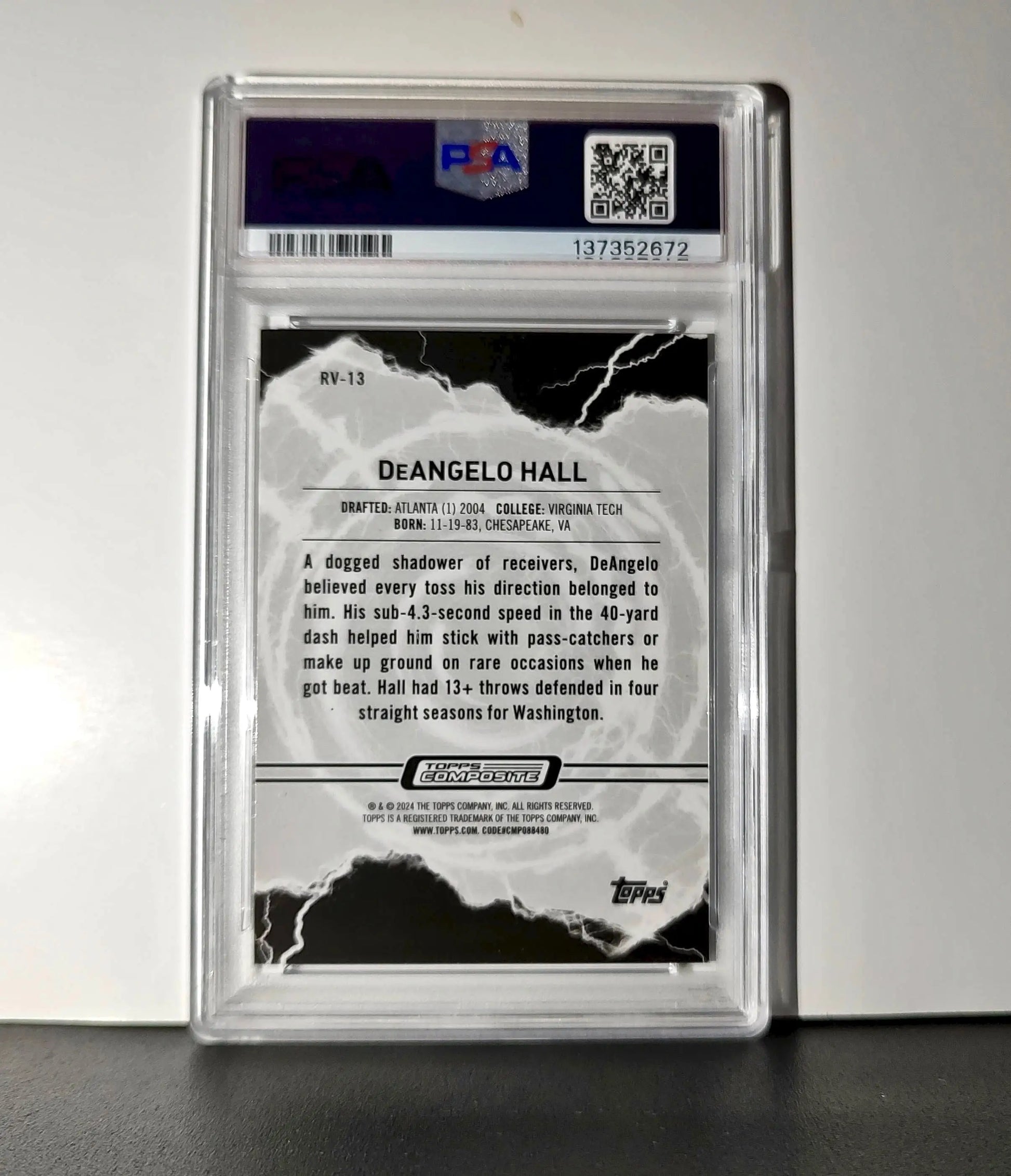 DeAngelo Hall 2023 Topps Resurgence Voltaic 29/50 Gold Power Surge PSA 10 Gem
