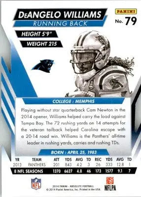 DeAngelo Williams - 2014 Panini Absolute - #79 - Retail Football - Football Card Single