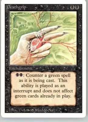 Deathgrip - Revised Edition - MP Magic: The Gathering - Magic Card Single