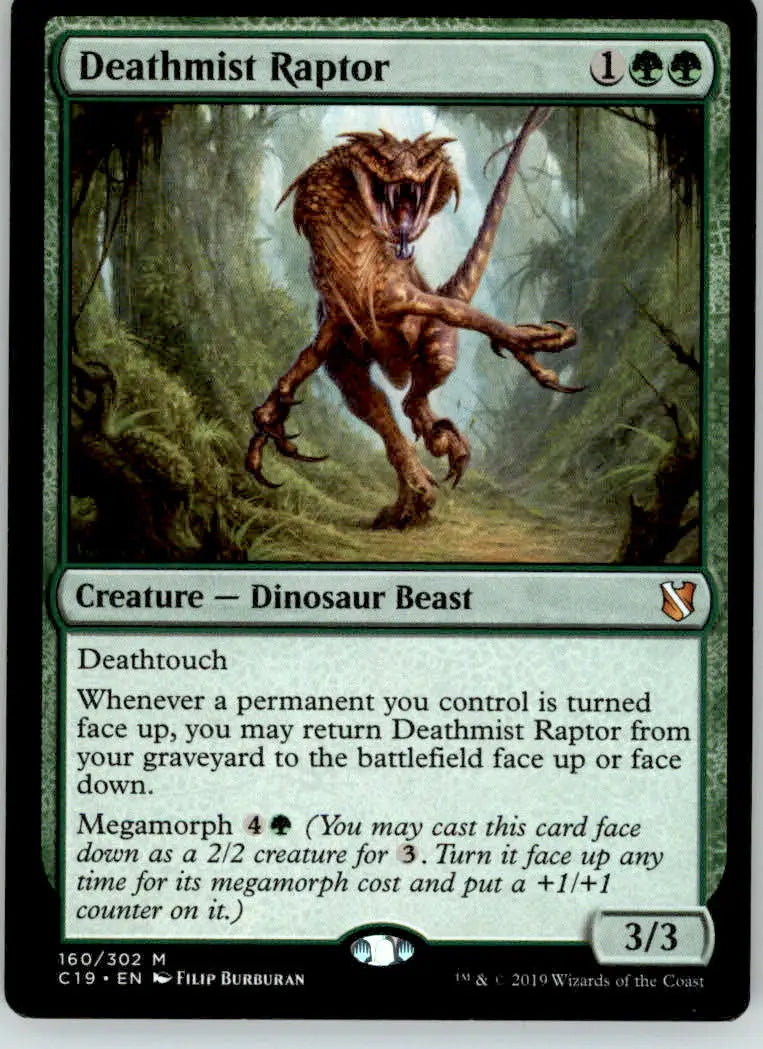 Deathmist Raptor - Commander 2019 - 160 - MP Magic: The Gathering - Magic Card Single