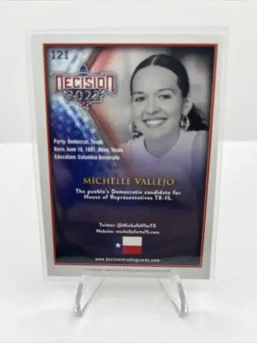 Political trading card of Michelle Vallejo from Decision 2022 #121