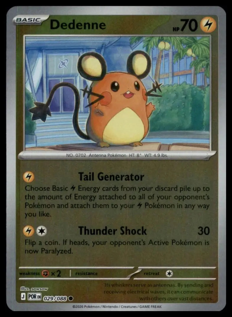 Dedenne 029/088 Mega Evolution Perfect Order Holo Common Pokemon