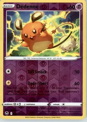 Dedenne - SWSH12: Silver Tempest - Reverse Holo LP - #085/195 - Pokémon Card Single
