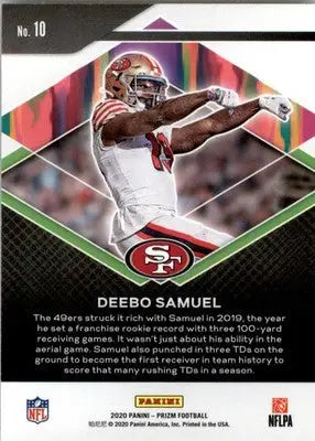 Deebo Samuel - 2020 Panini Prizm - #10 - Hype Football - Football Card Single