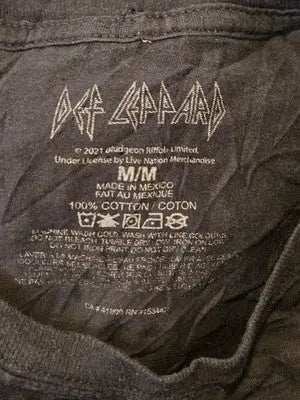 Def Leppard T-Shirt Mens M 2021 Band Tour Black Short Sleeve Concert Tee Graphic - Apparel