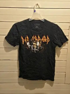 Def Leppard T-Shirt Mens M 2021 Band Tour Black Short Sleeve Concert Tee Graphic - Apparel