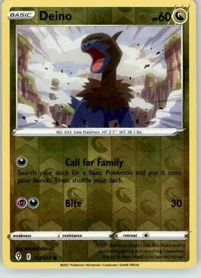 Deino - Evolving Skies - 113/203 - Reverse Holo LP Pokemon - Pokémon Card Single