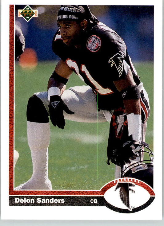 Deion Sanders - 1991 Upper Deck - #154b - Football - Football Card Single