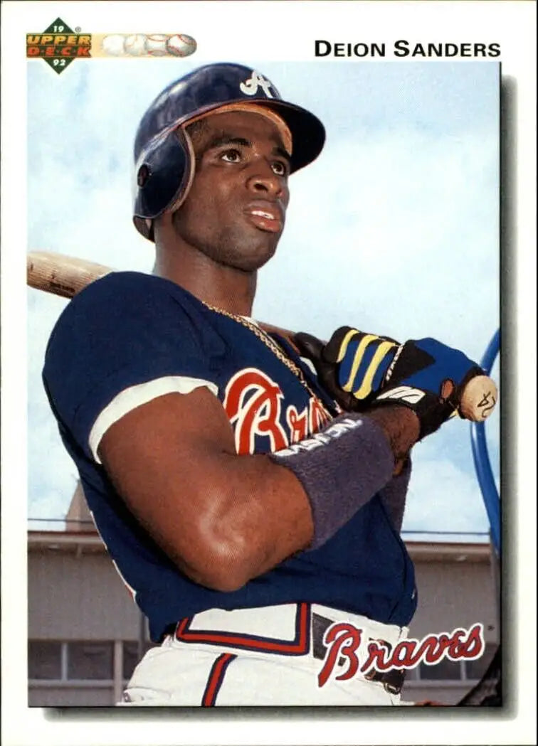Deion Sanders 1992 Upper Deck MLB #247 Baseball Card Atlanta Braves - Baseball Card Single
