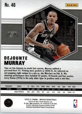 Dejounte Murray - 2020-21 Panini Mosaic - #46 - Basketball - Basketball Card Single