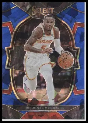 Dejounte Murray 2022-23 Panini Select Blue Cracked Ice Prizms #2 Atlanta Hawks - Basketball Card Single