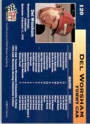 Del Worsham - 1992 Pro Set NHRA - #120 - Racing - Racing Card Single