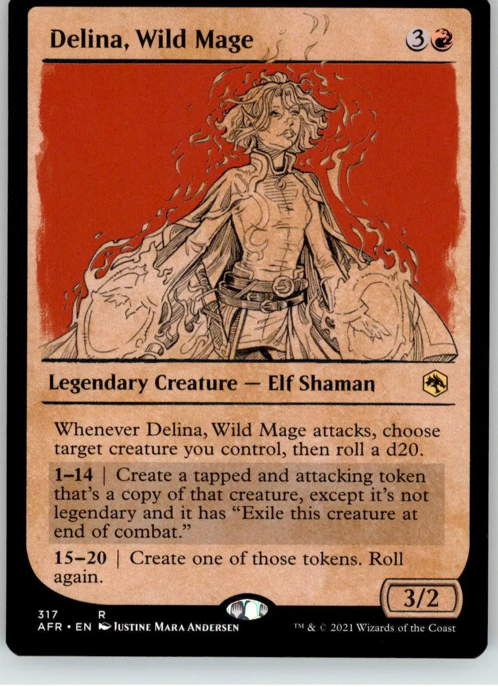 Delina Wild Mage (Showcase) - Adventures in the Forgotten Realms - 317 - NM - Other