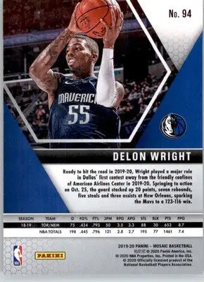 Delon Wright - 2019-20 Panini Mosaic - #94 - Basketball - Basketball Card Single
