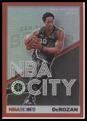 DeMar DeRozan 2019-20 Hoops Premium Stock NBA City Red #15 San Antonio Spurs - Basketball Card Single