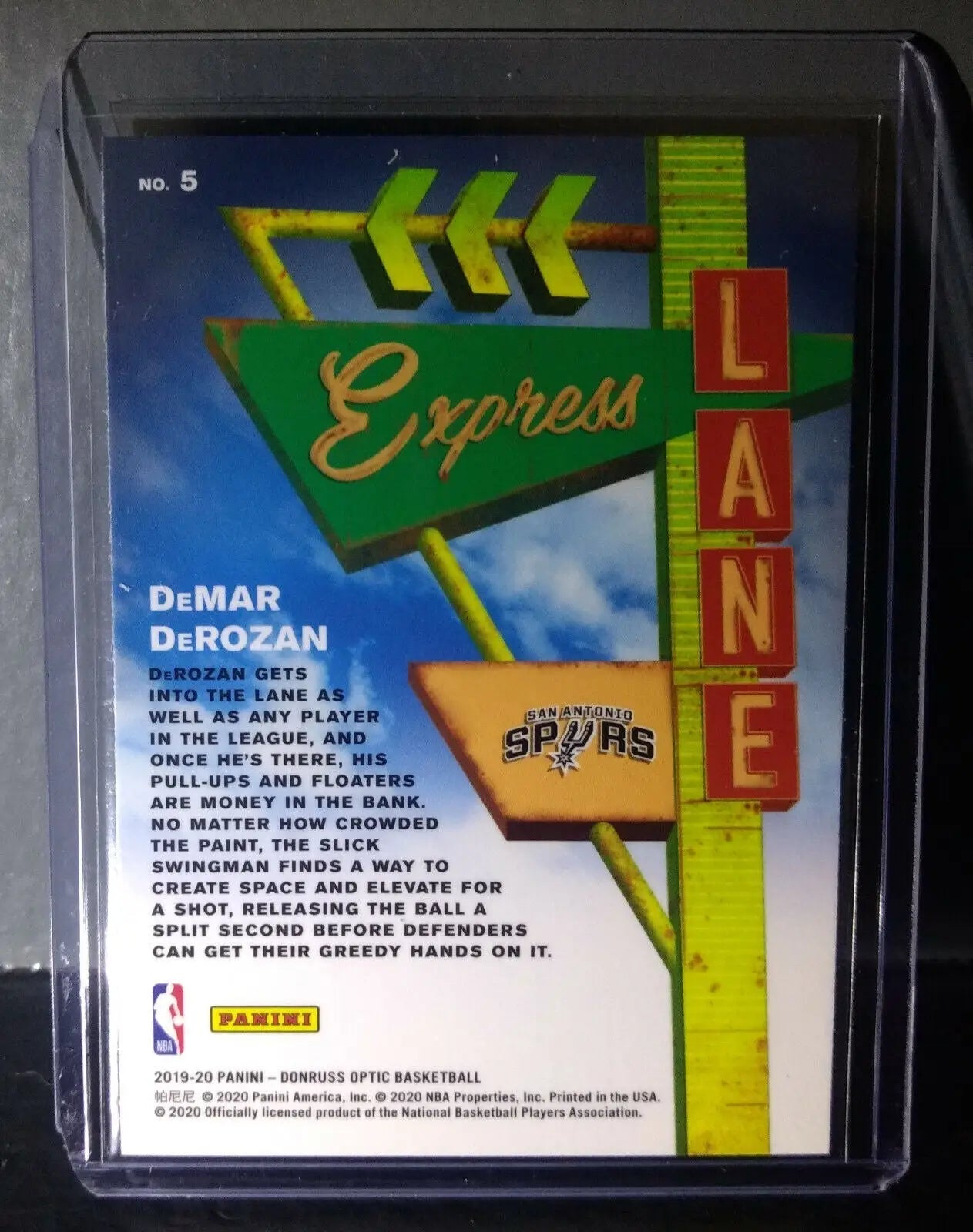Demar Derozan 2019-20 Panini Donruss Optic Express Lane #5 Basketball Card - Basketball Card Single