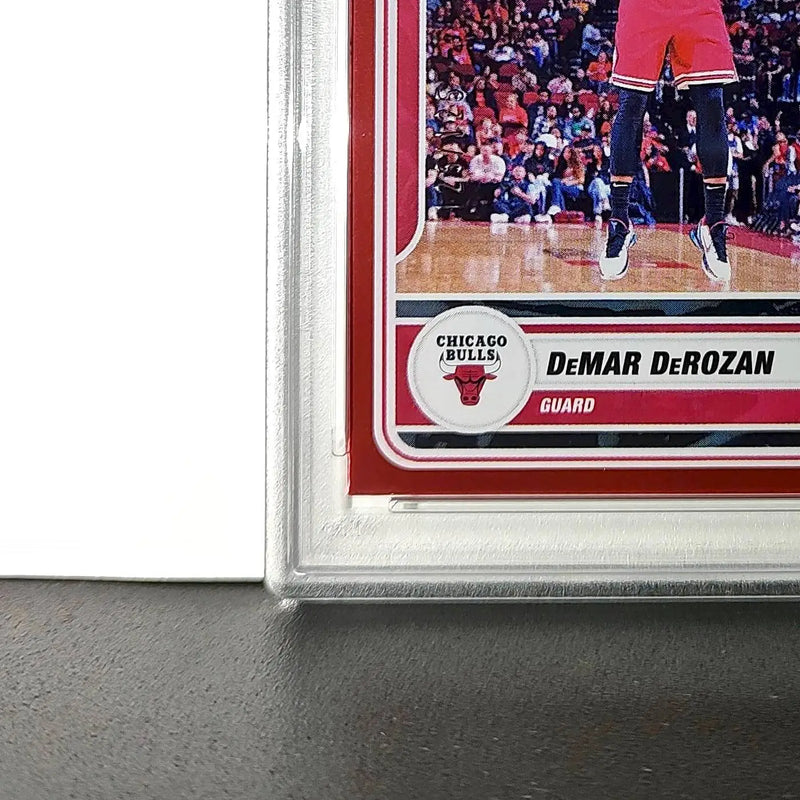 DeMar DeRozan 2023-24 Panini Sticker Cards #53 125/125 Red Foil Variant PSA 8
