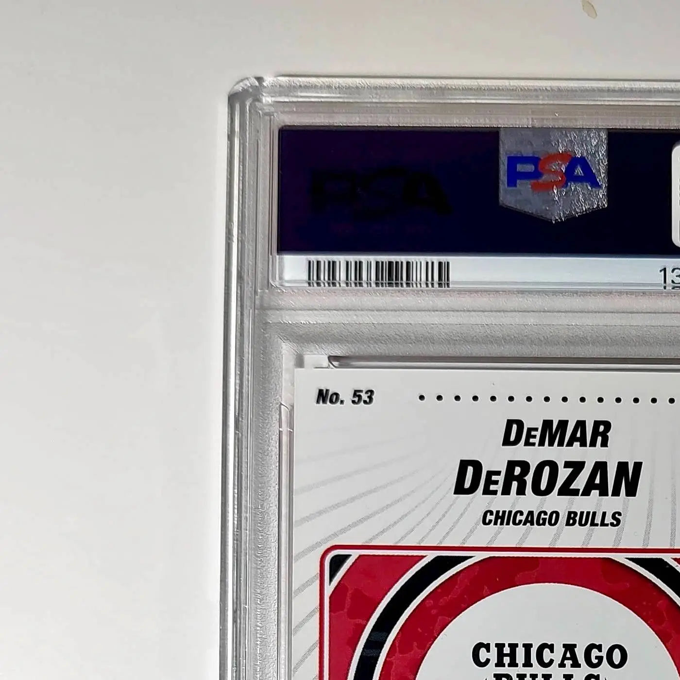 DeMar DeRozan 2023-24 Panini Sticker Cards #53 125/125 Red Foil Variant PSA 8