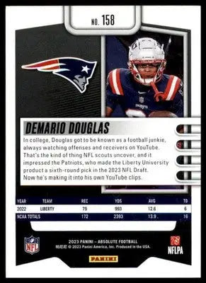 Demario Douglas Rookie 2023 Panini Absolute Retail #158 New England Patriots - Football Card Single