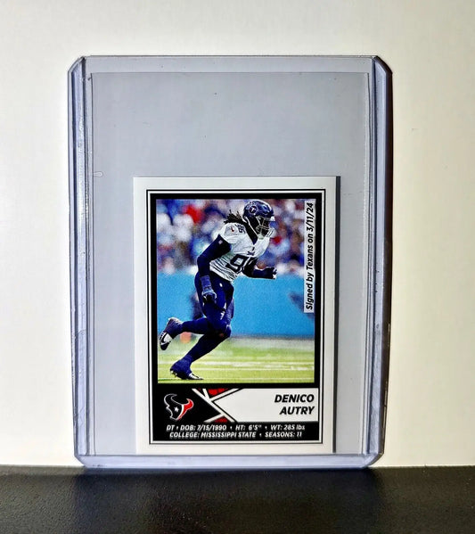 Denico Autry 2024 Panini NFL Sticker #178 Houston Texans - Football Card Single