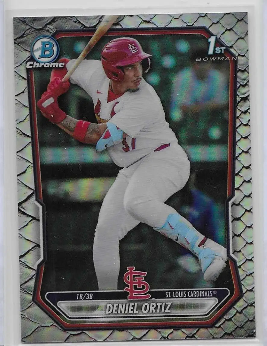 DENIEL ORTIZ 2026 BOWMAN CHROME 1ST REPTILIAN REFRACTOR #BCP-22 (1260) - Baseball Card Single