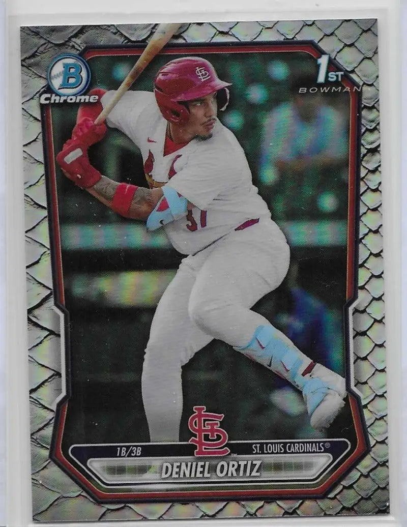 DENIEL ORTIZ 2026 BOWMAN CHROME 1ST REPTILIAN REFRACTOR #BCP-22 (1260) - Baseball Card Single