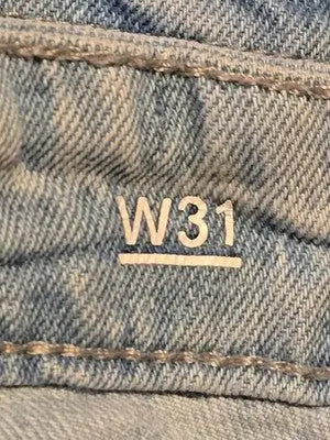 Denim Shorts Womens W31 Light Wash High Rise Distressed Crochet Lace Trim Boho - Apparel